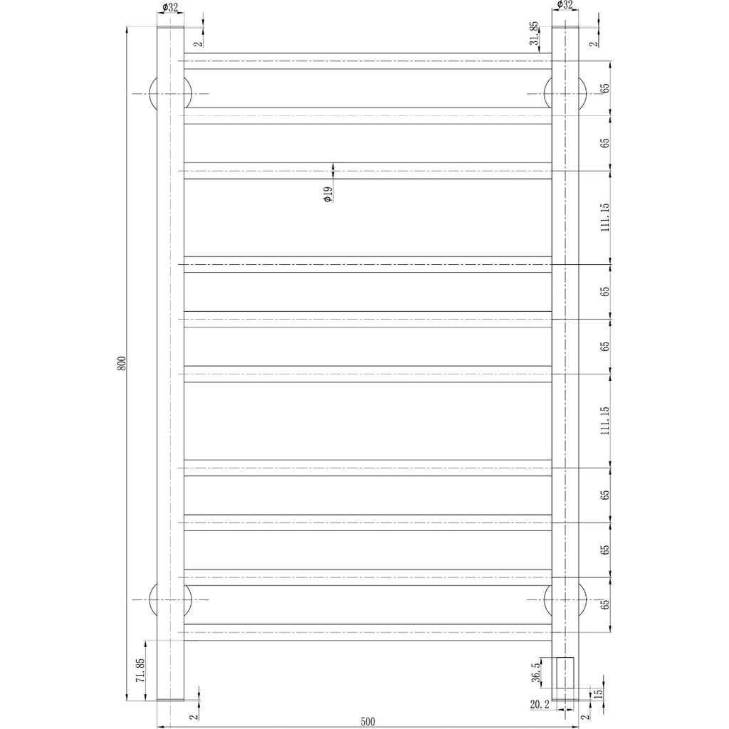 Reina Arnage Electric Stainless Steel Towel Rail Radiator