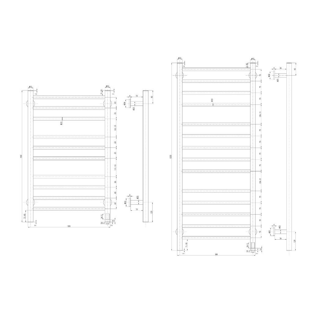 Reina Arnage Electric Stainless Steel Towel Rail Radiator