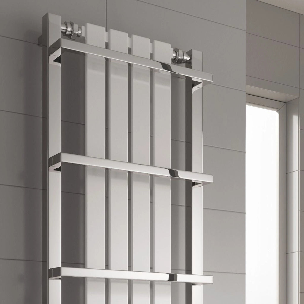 Reina Ashen Steel Towel Rail Designer Radiator