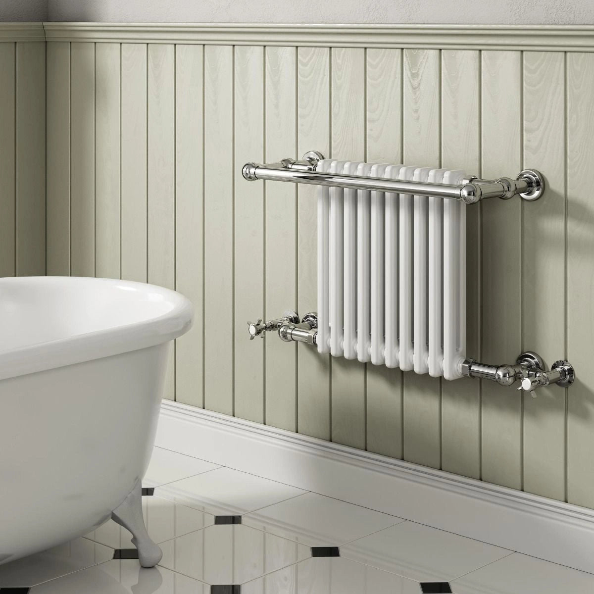 Reina Camden Steel Traditional Towel Rail Radiator