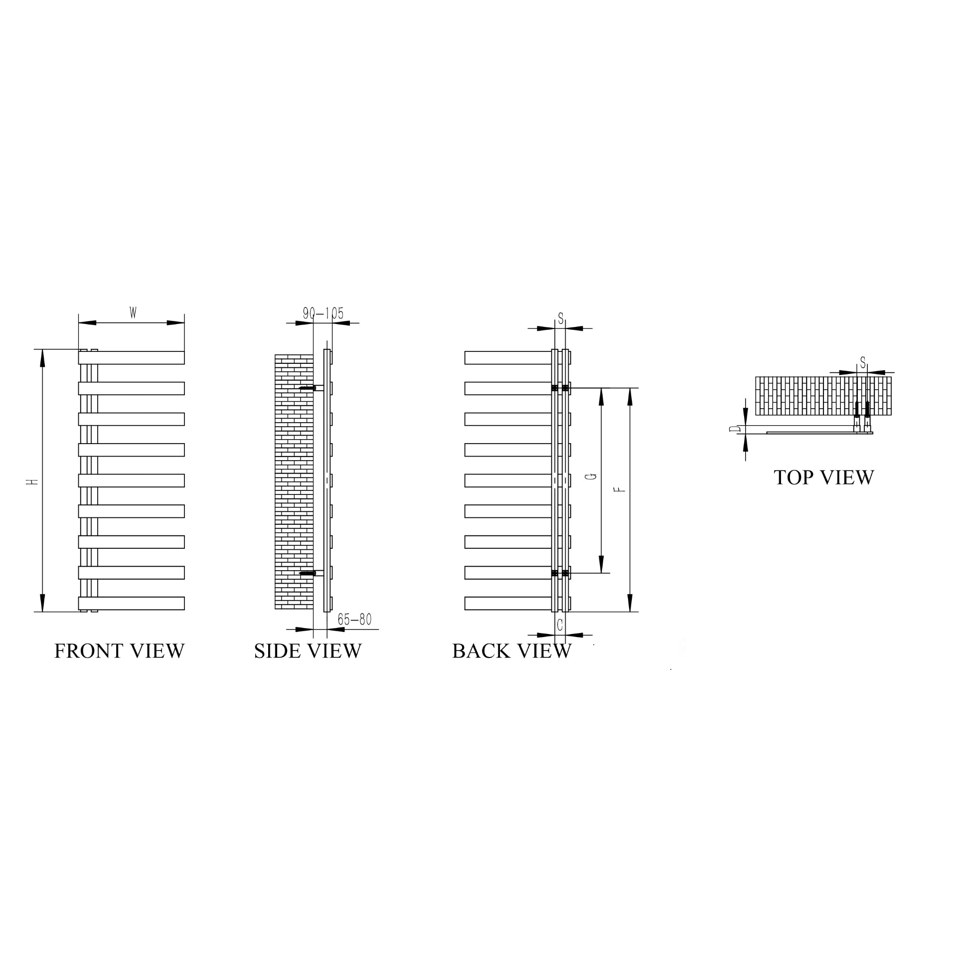 Reina Capelli Stainless Steel Designer Towel Rail Radiator