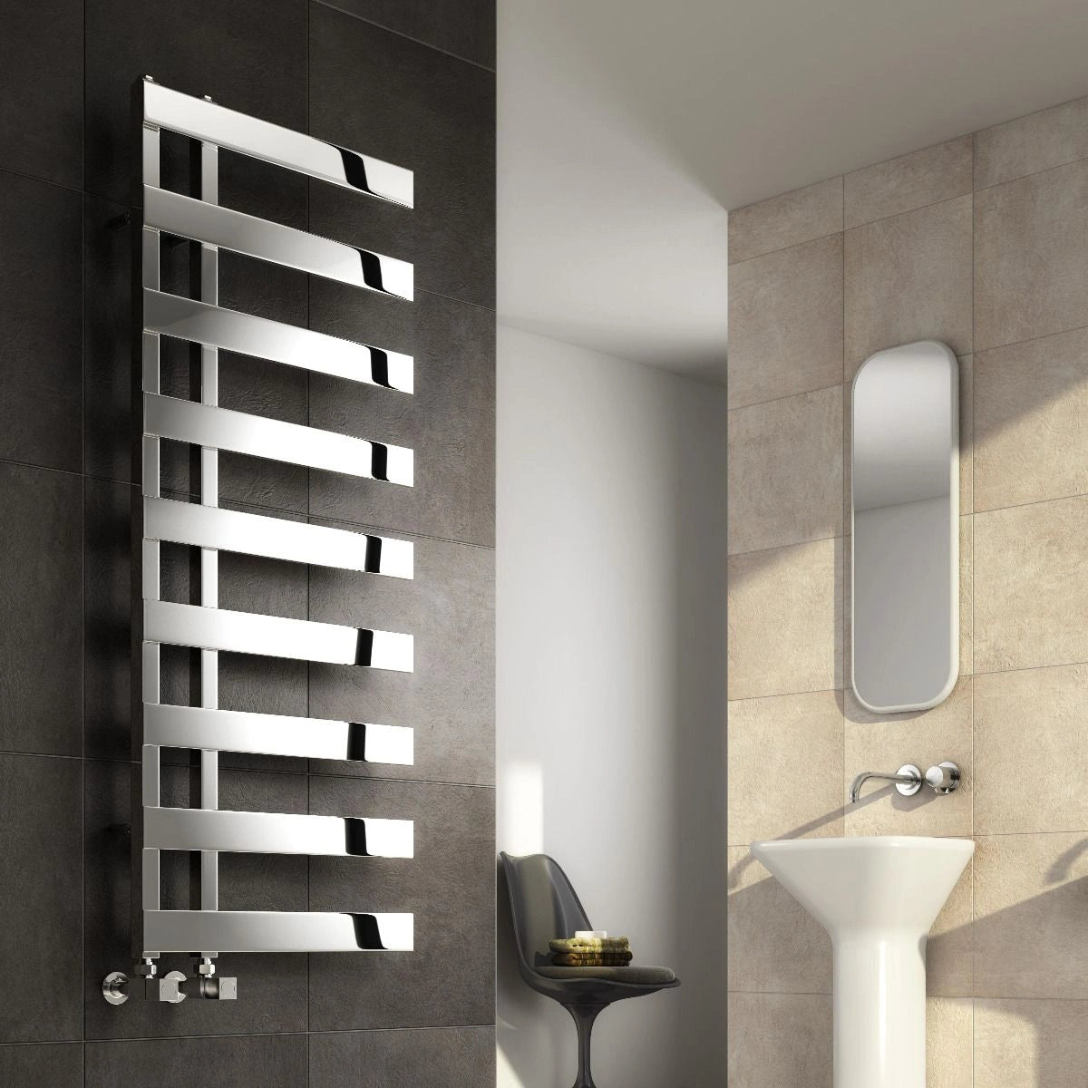 Reina Capelli Stainless Steel Designer Towel Rail Radiator