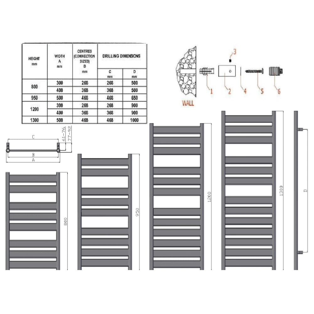 Reina Carpi Steel Designer Towel Rail Radiator
