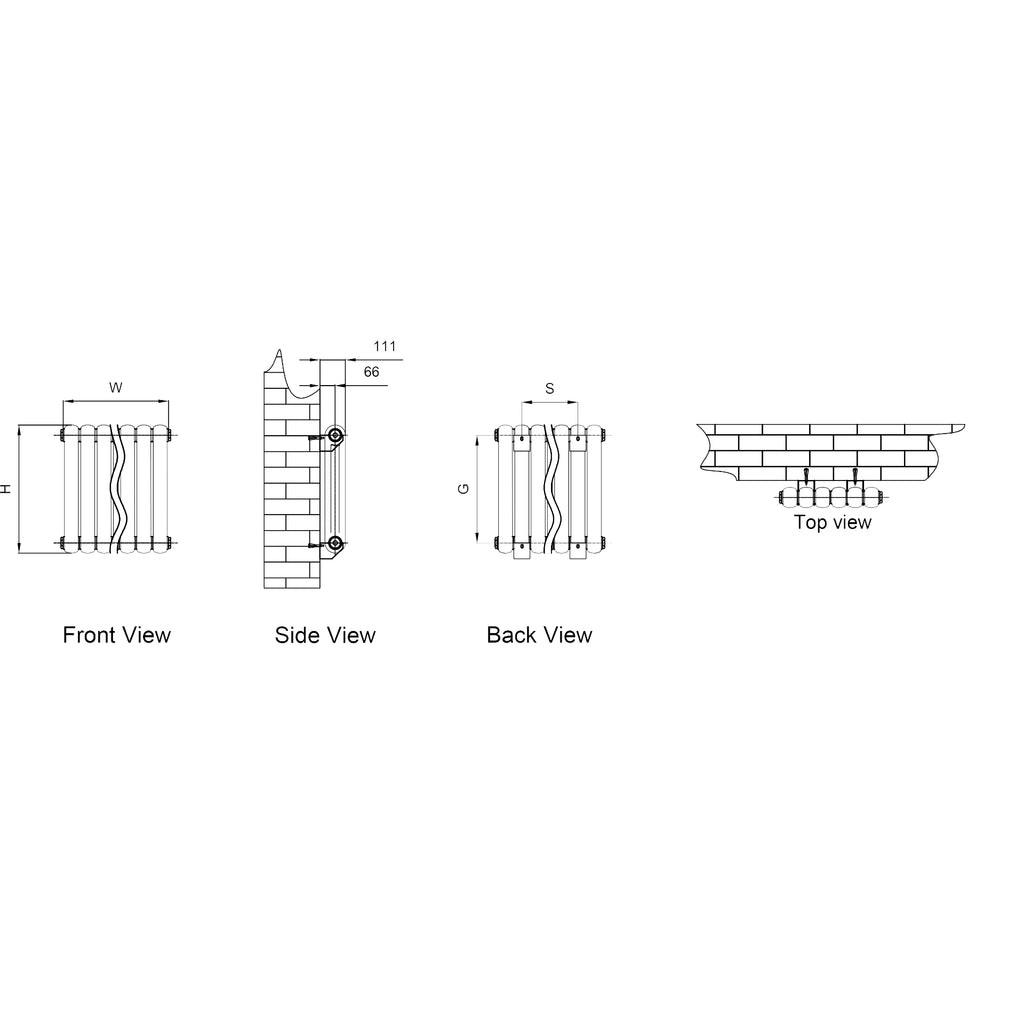 Reina Covena Horizontal Steel Designer Radiator