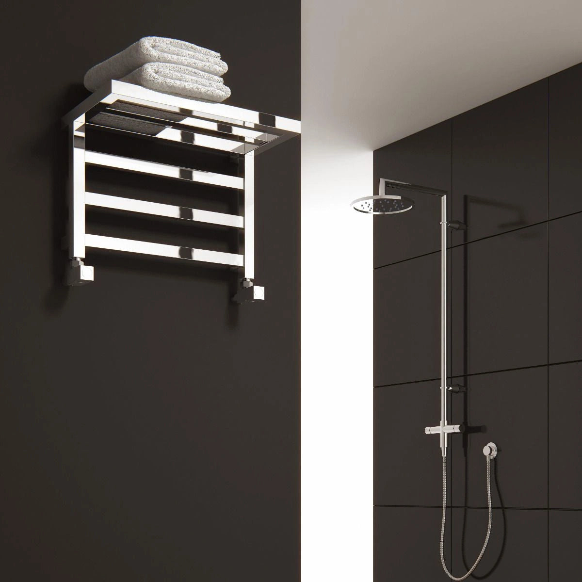 Reina Elvina Steel Designer Towel Rail Radiator 350 x 500mm