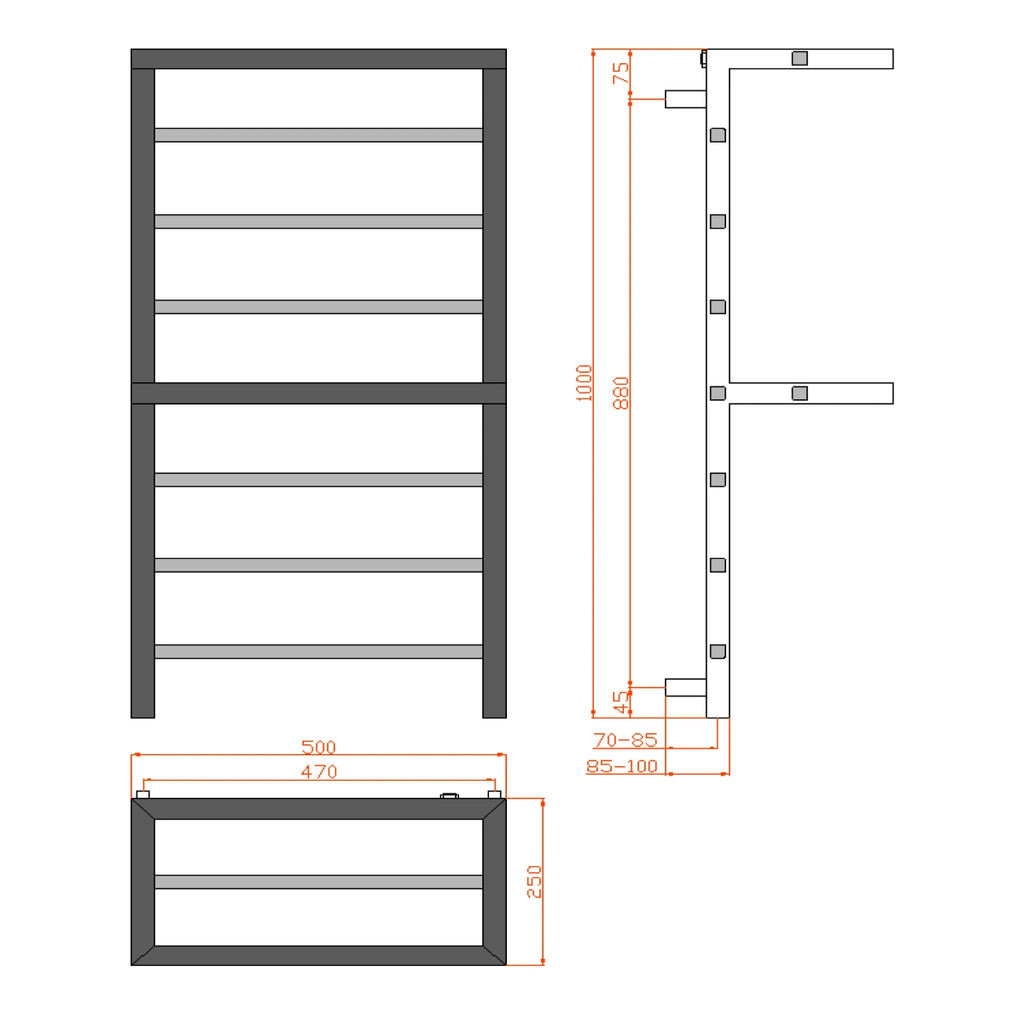 Reina Elvina 2 Steel Designer Towel Rail Radiator