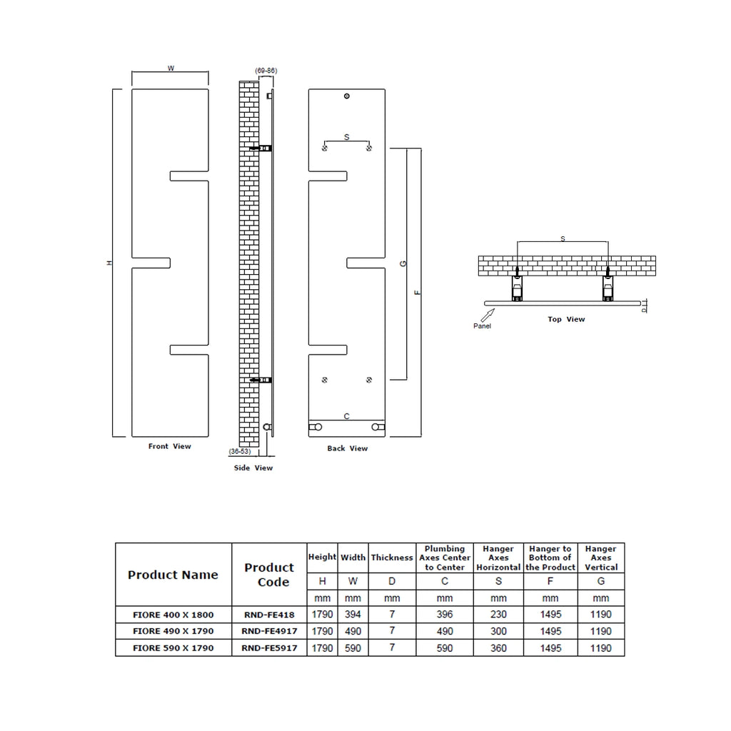 Reina Fiore Vertical Steel Designer Radiator