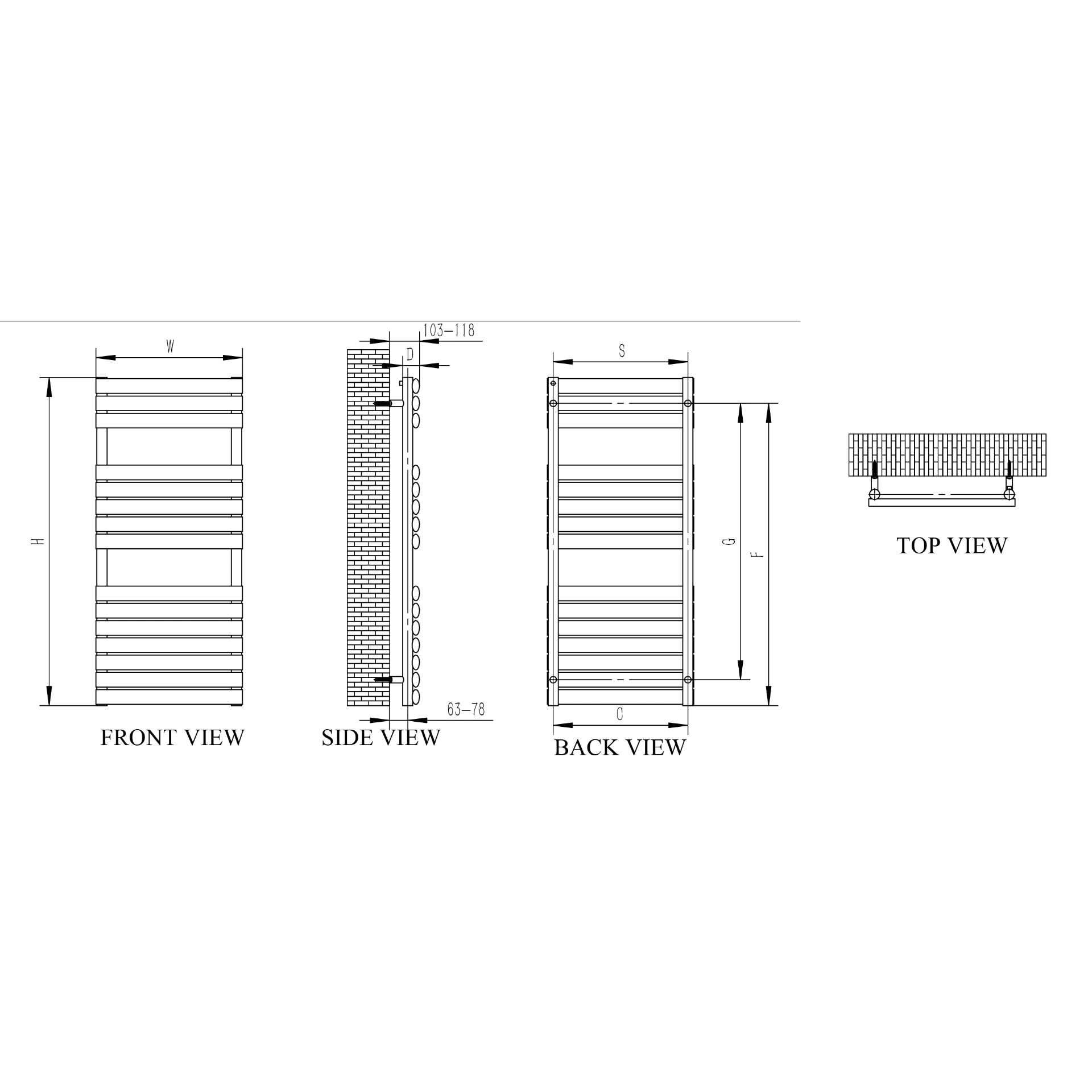 Reina Helin Stainless Steel Designer Towel Rail Radiator