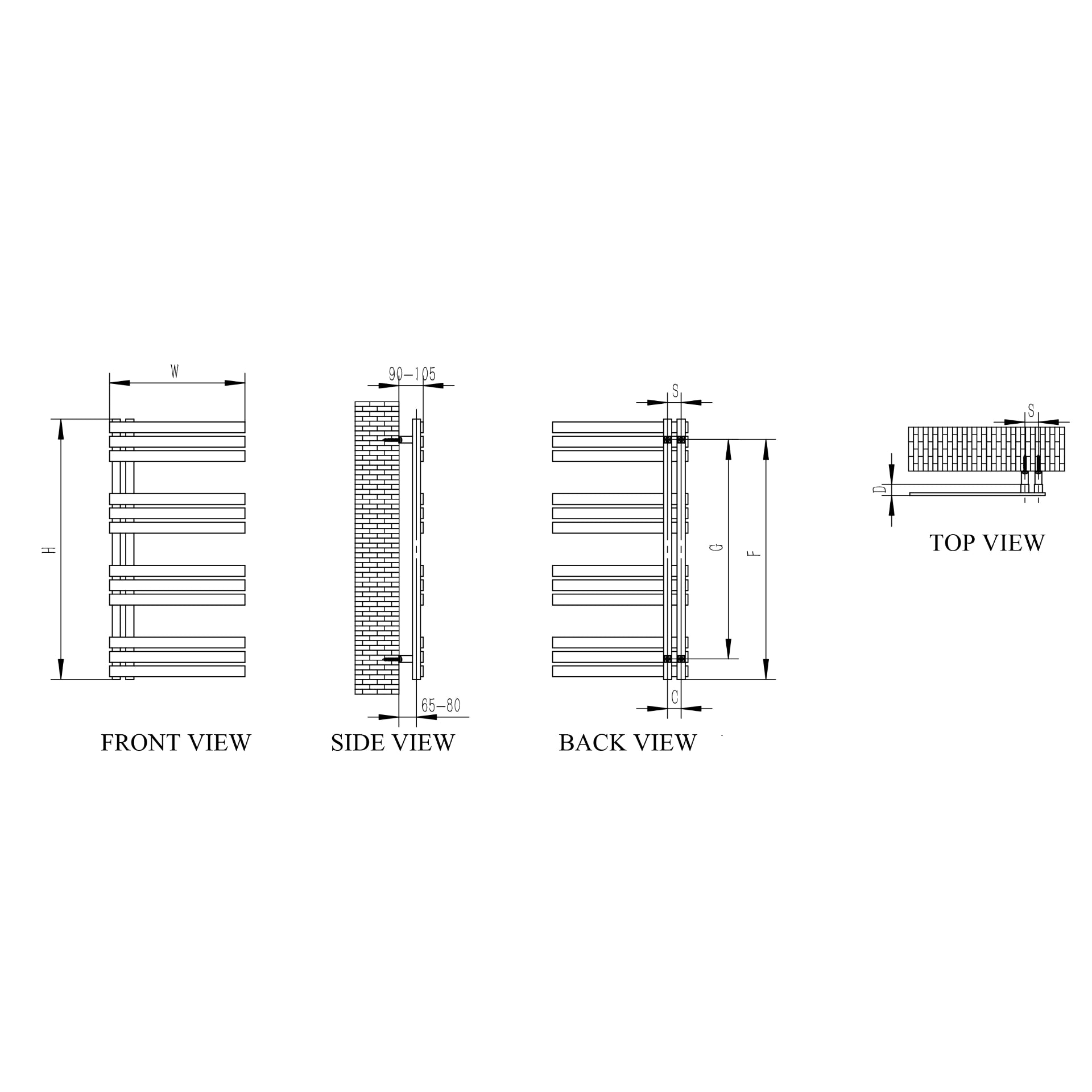 Reina Lovere Stainless Steel Designer Towel Rail Radiator