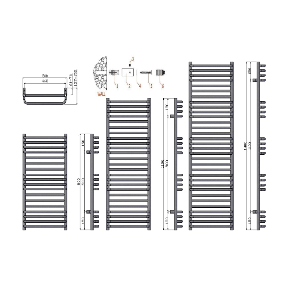 Reina Marco Chrome Steel Designer Towel Rail Radiator