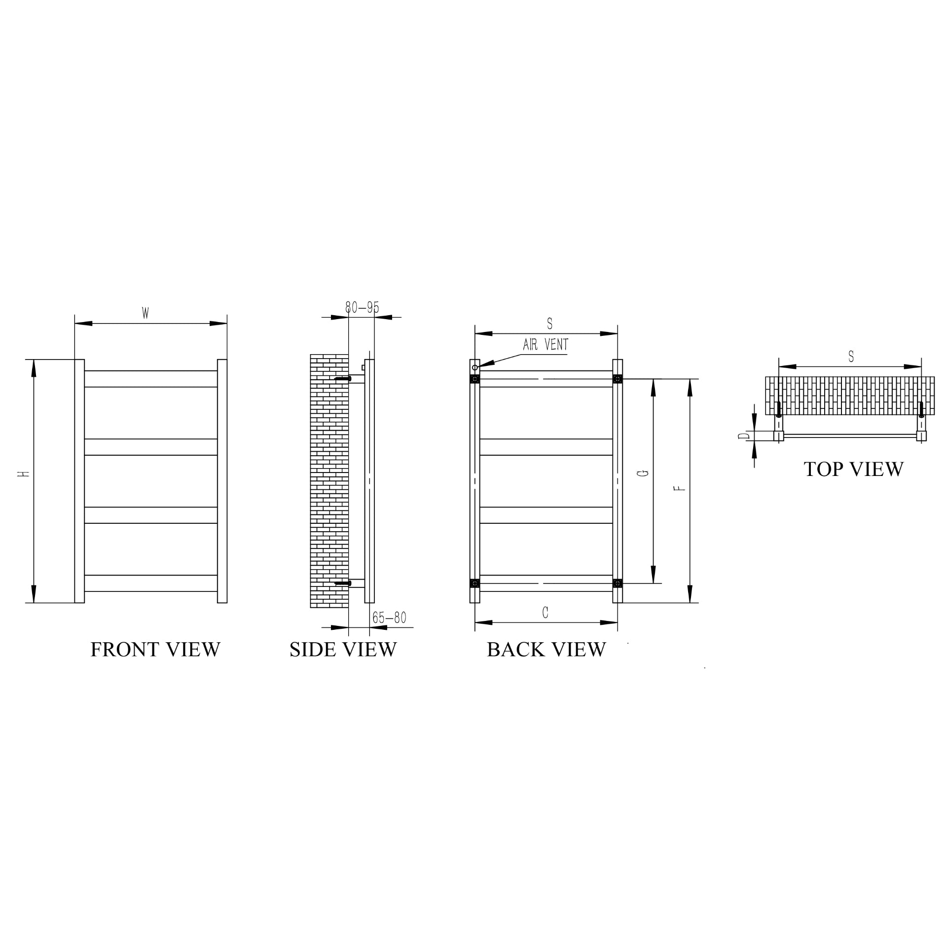 Reina Mina Stainless Steel Designer Towel Rail Radiator