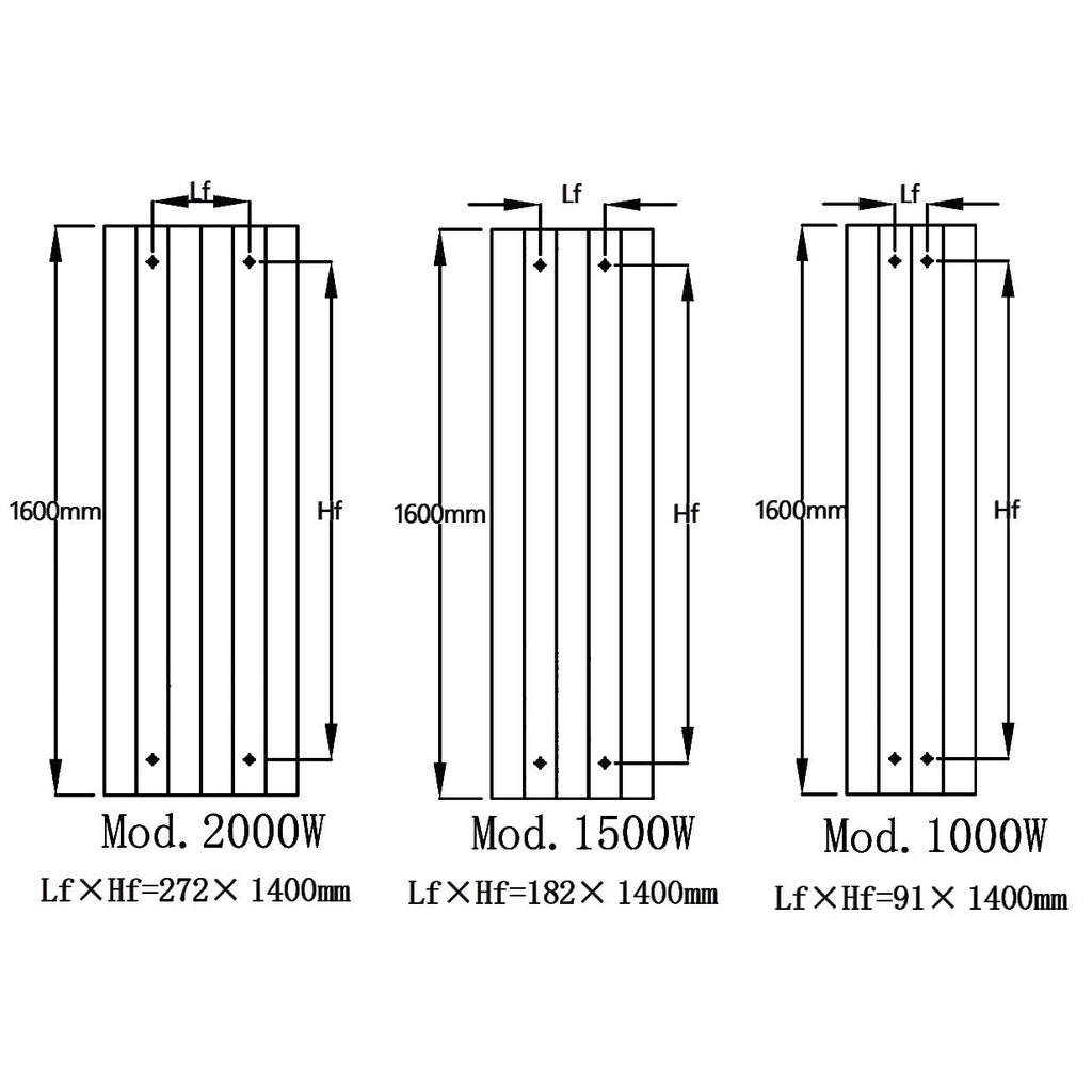 Reina Nika Electric Vertical Aluminium Wifi Radiator
