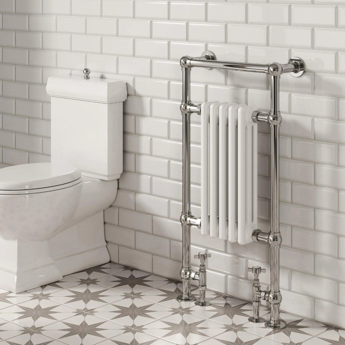 Reina Oxford Steel Traditional Towel Rail Radiator