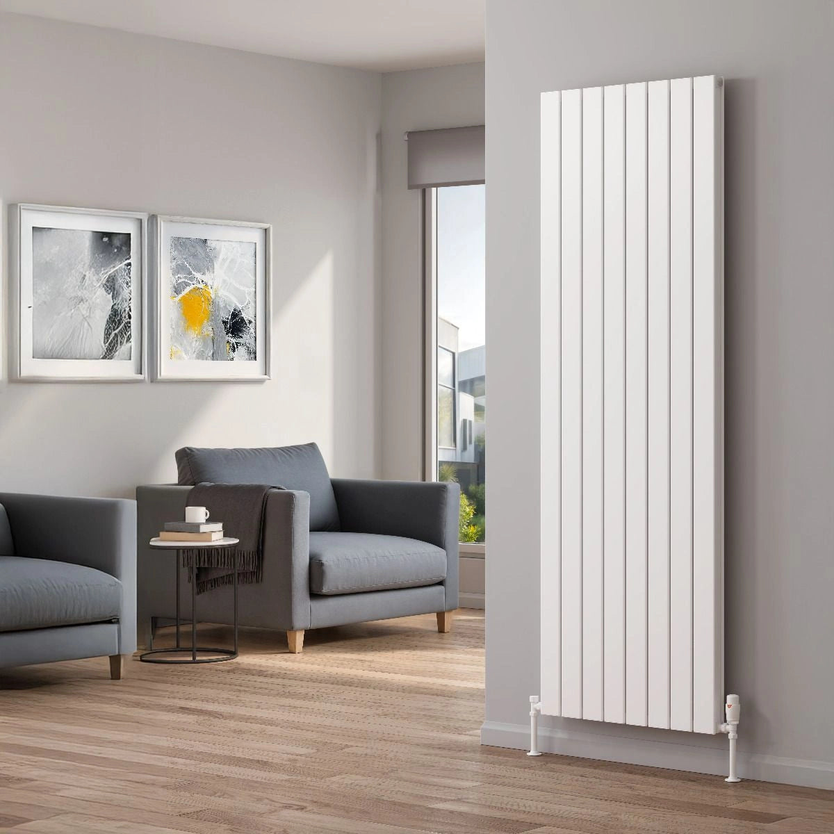 Reina Piatto Vertical Aluminium Designer Radiator