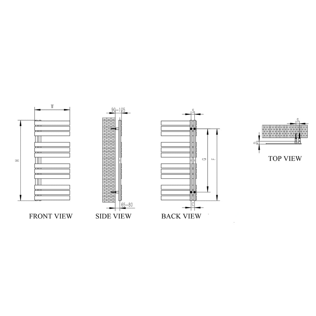 Reina Ricadi Stainless Steel Designer Towel Rail Radiator