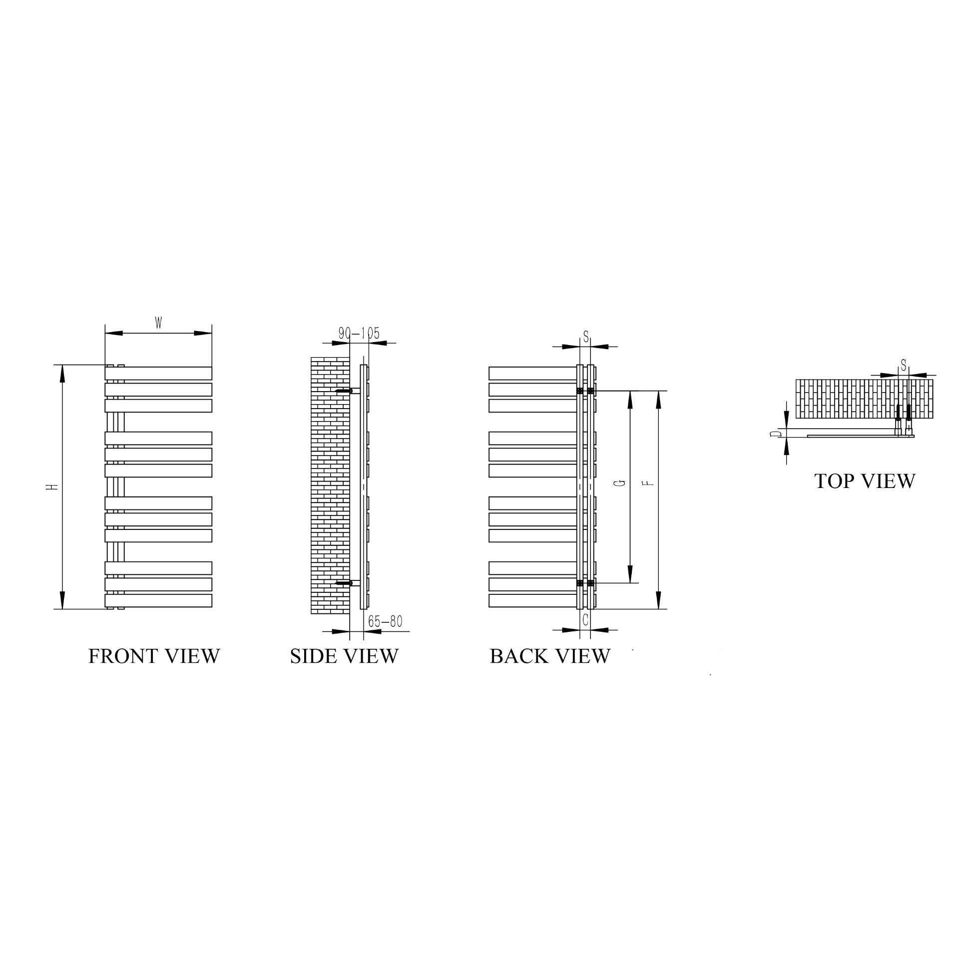 Reina Ricadi Stainless Steel Designer Towel Rail Radiator