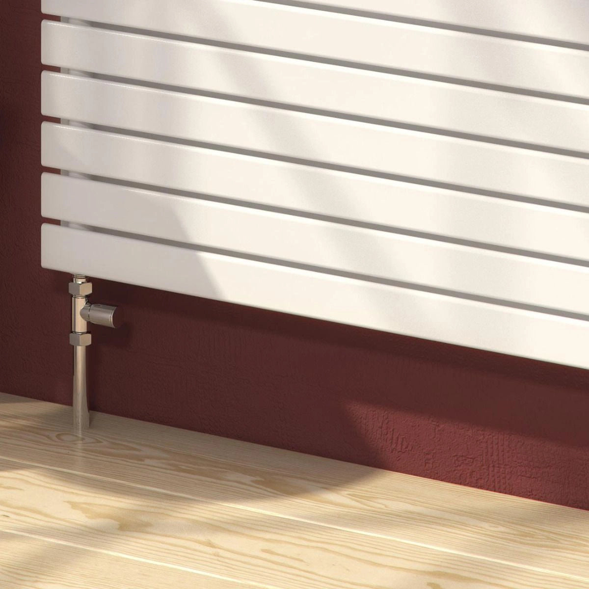 Reina Rione White Horizontal Steel Designer Radiator