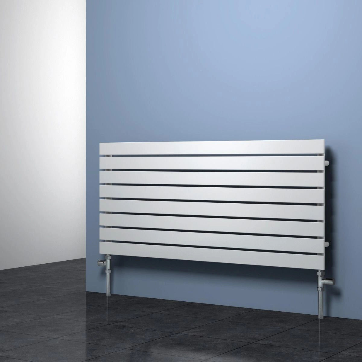 Reina Rione White Horizontal Steel Designer Radiator