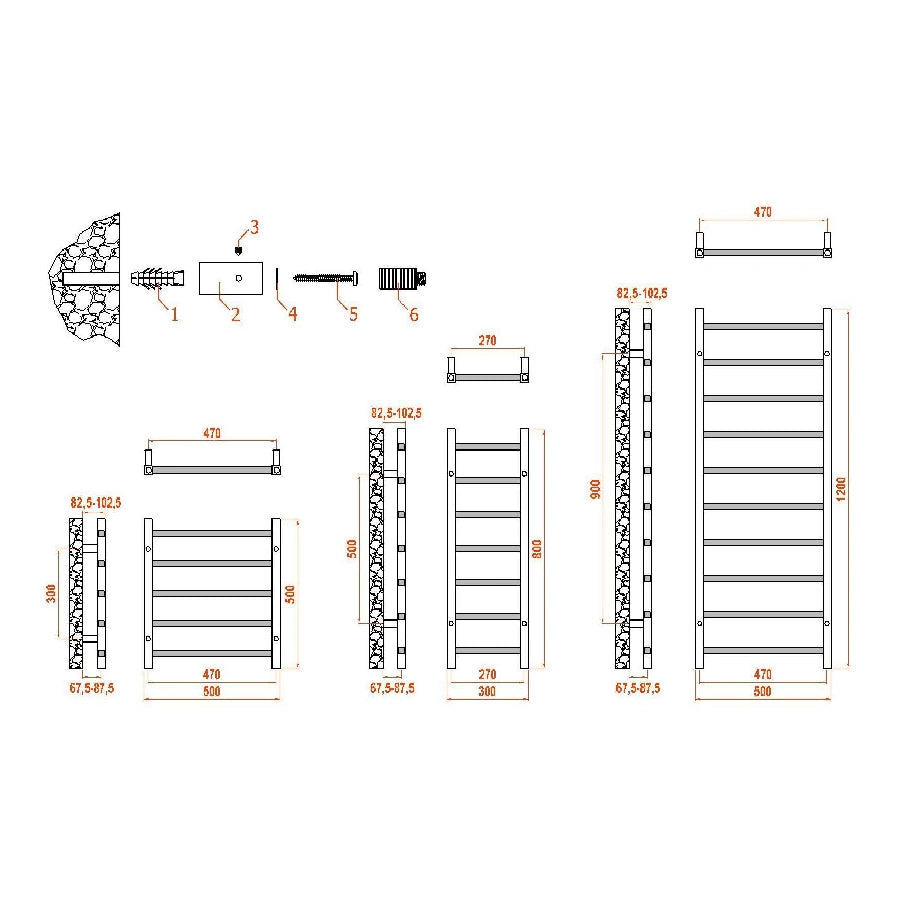 Reina Serena Steel Designer Towel Rail Radiator