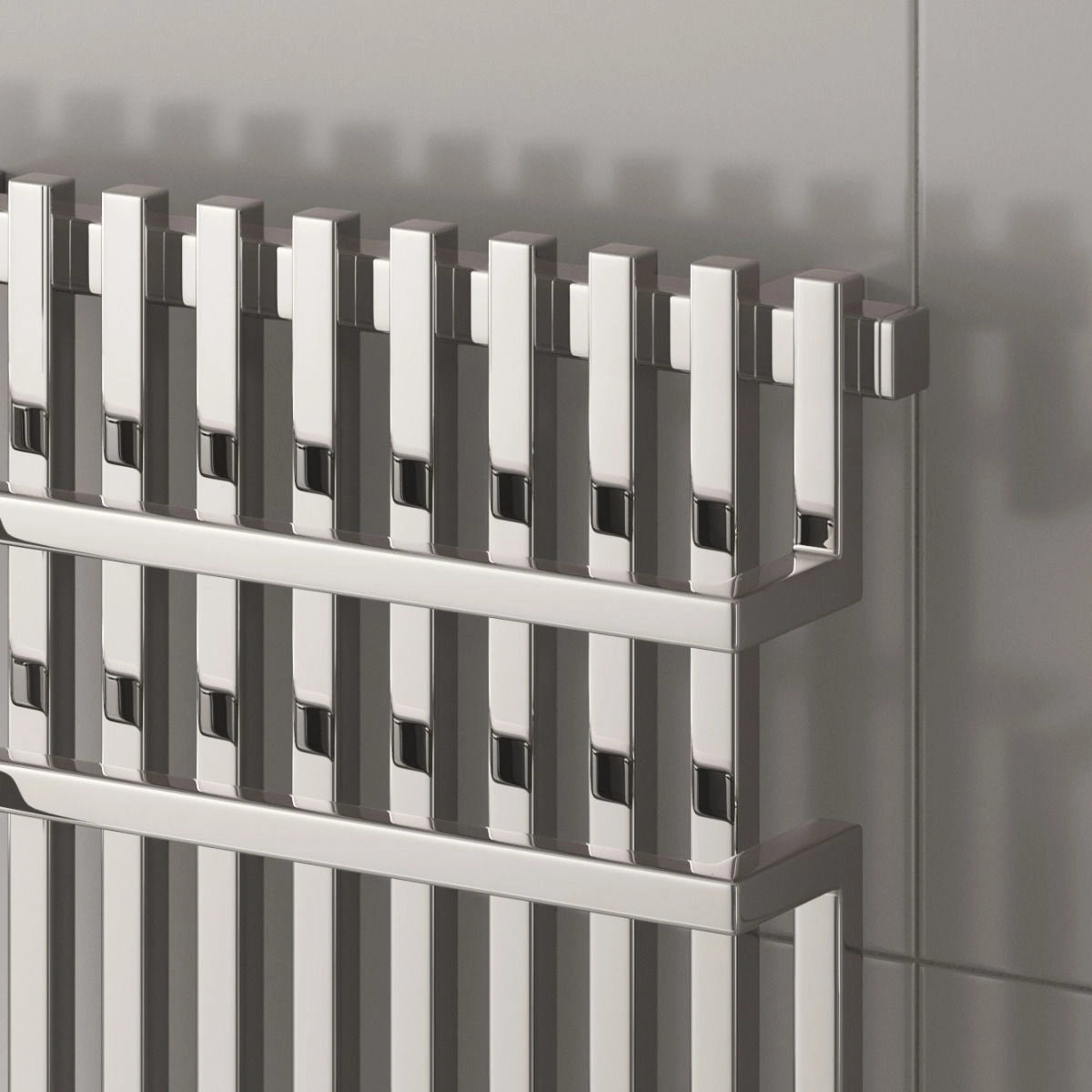 Reina Sori Chrome Steel Designer Towel Rail Radiator 650 x 500mm