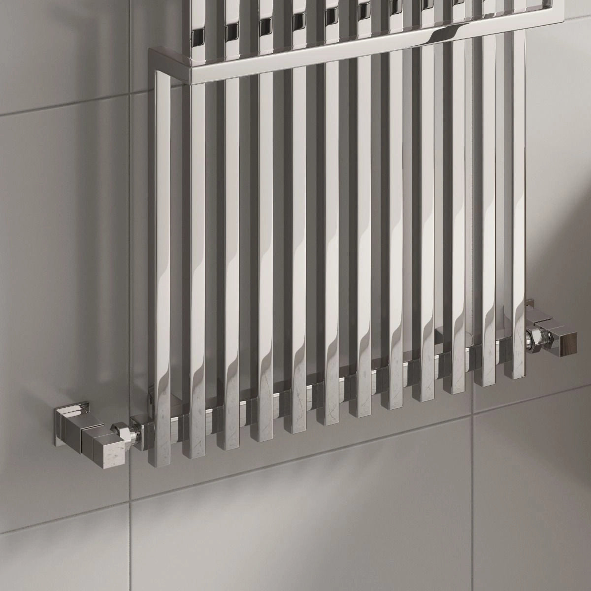 Reina Sori Chrome Steel Designer Towel Rail Radiator 650 x 500mm