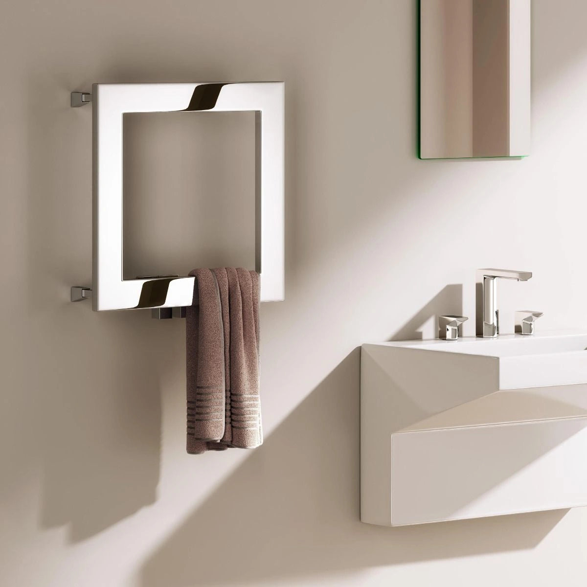 Reina Square Stainless Steel Designer Towel Rail Radiator