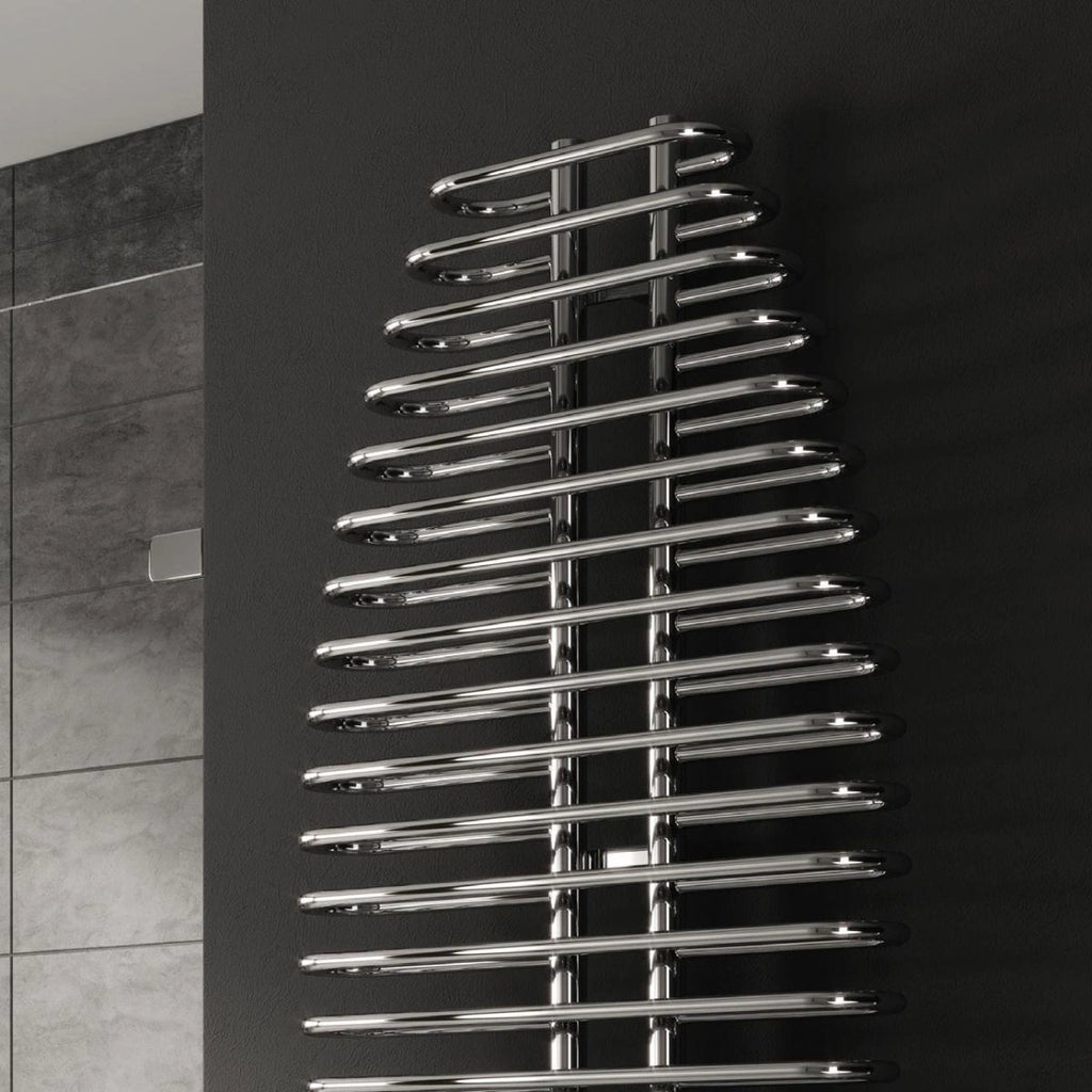 Reina Teano Chrome Steel Designer Towel Rail Radiator 1300 x 600mm