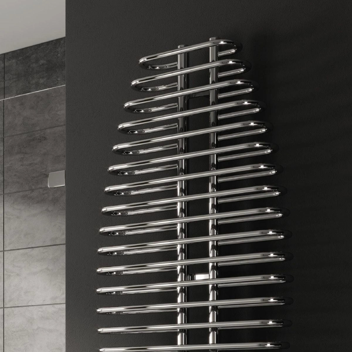 Reina Teano Chrome Steel Designer Towel Rail Radiator 1300 x 600mm