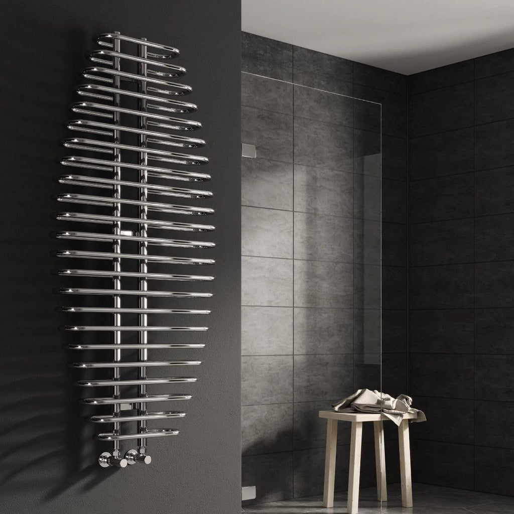 Reina Teano Chrome Steel Designer Towel Rail Radiator 1300 x 600mm