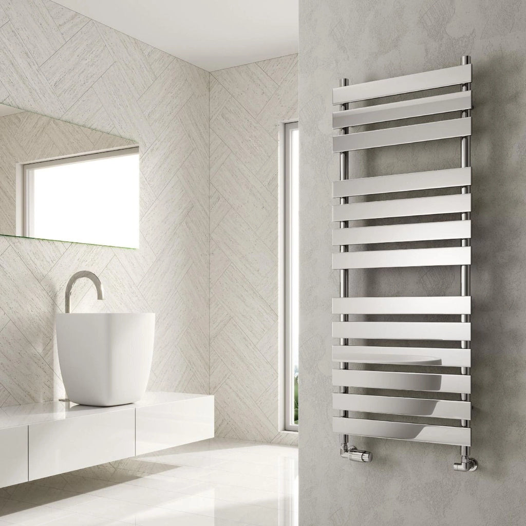 Reina Trento Chrome Steel Designer Towel Rail Radiator