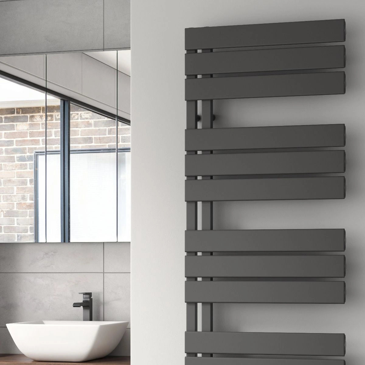 Reina Vada Aluminium Designer Towel Rail Radiator