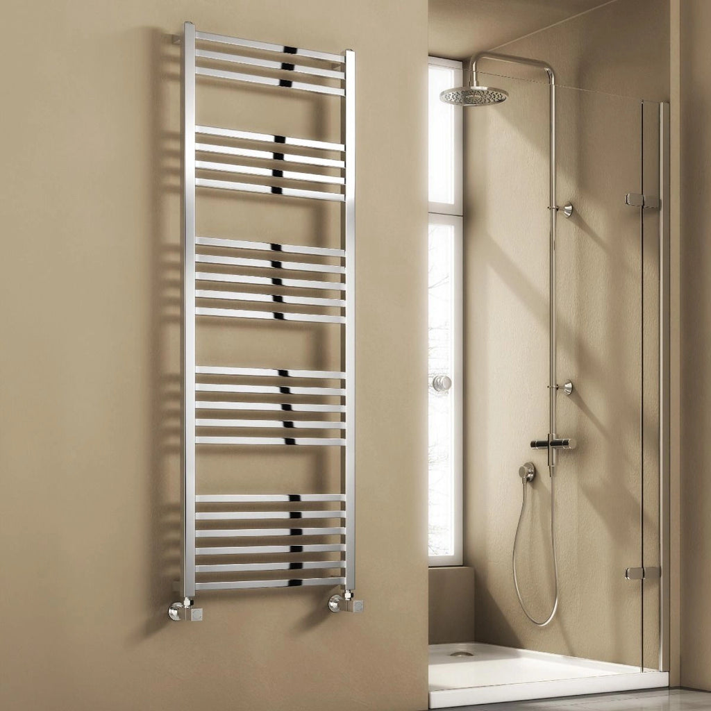 Reina Vasto Chrome Steel Designer Towel Rail Radiator