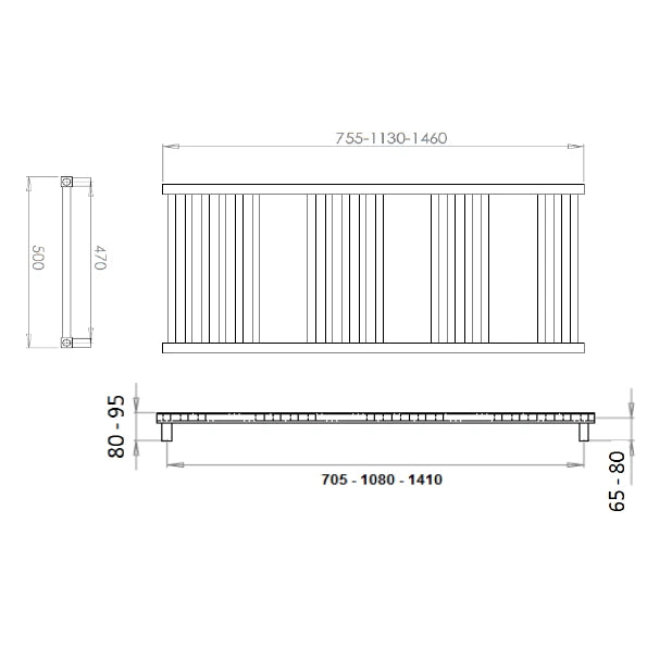 Reina Vasto Chrome Steel Designer Towel Rail Radiator