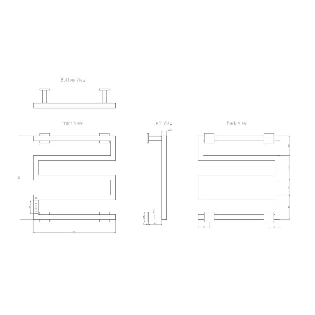 Reina Vispa Electric Stainless Steel Towel Rail Radiator