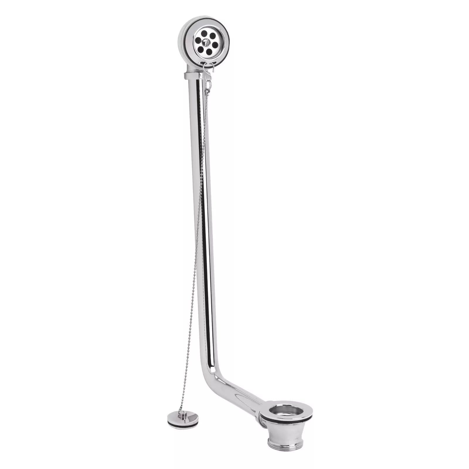 Traditional Chrome Exposed Bath Waste Plug & Chain
