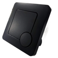 Square Matt Black Dual Flush Push Button & Plate