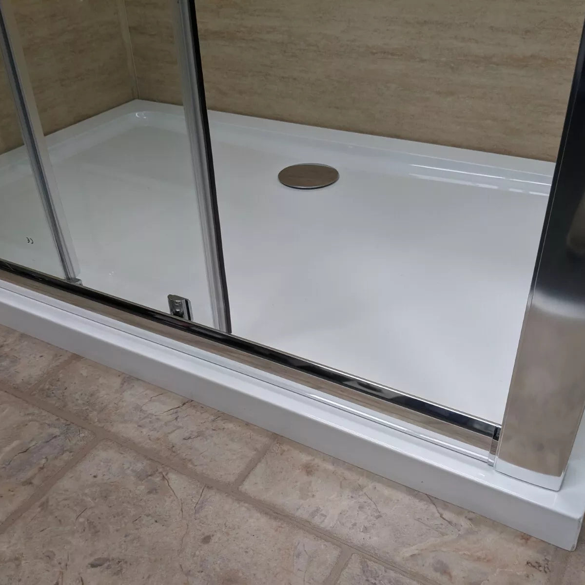 Shower Drain Chrome Replacement Waste Cap 120mm