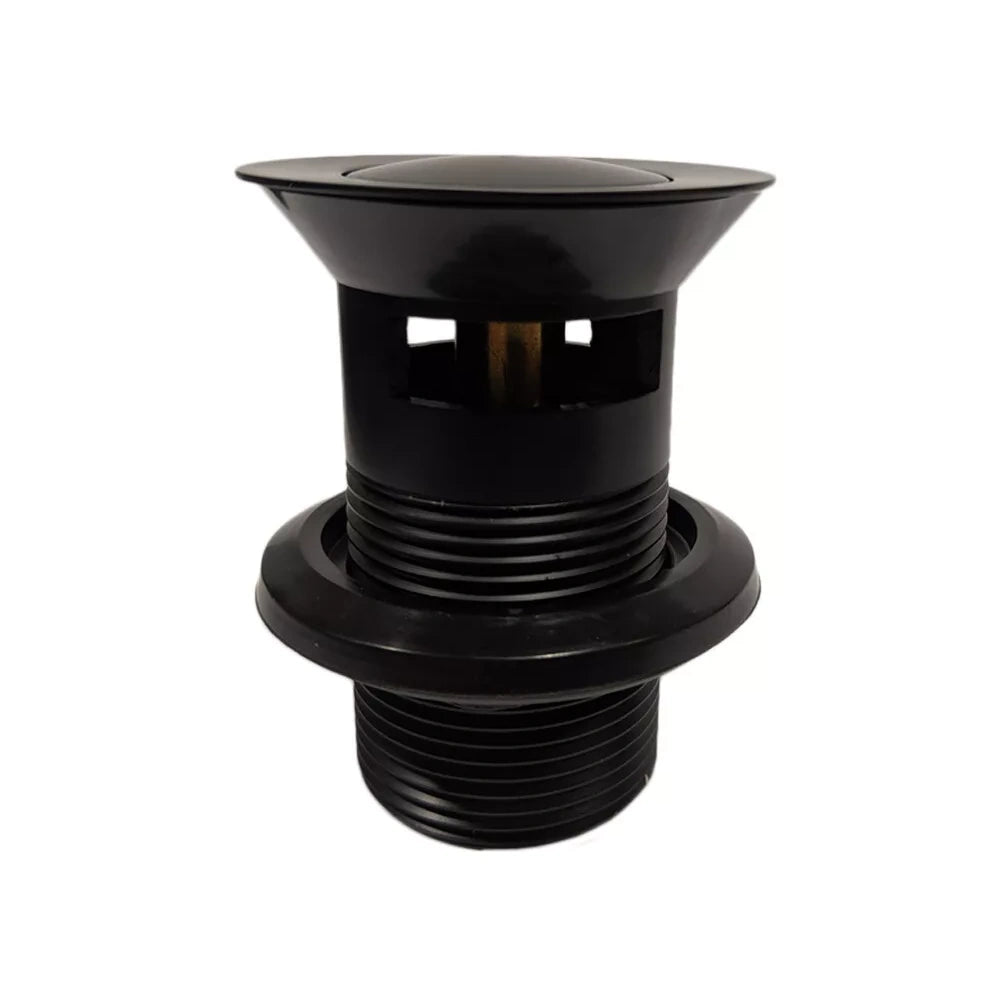 Quality Slotted Black Click Clack Basin Waste Brass Sink Pop Up Plug