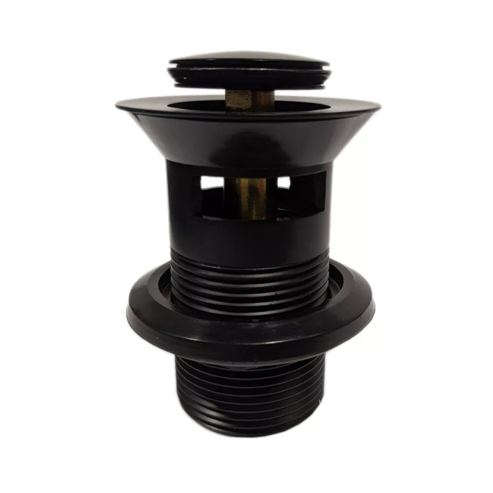 Quality Slotted Black Click Clack Basin Waste Brass Sink Pop Up Plug