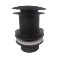 Quality Unslotted Black Click Clack Basin Waste Brass Sink Pop Up Plug