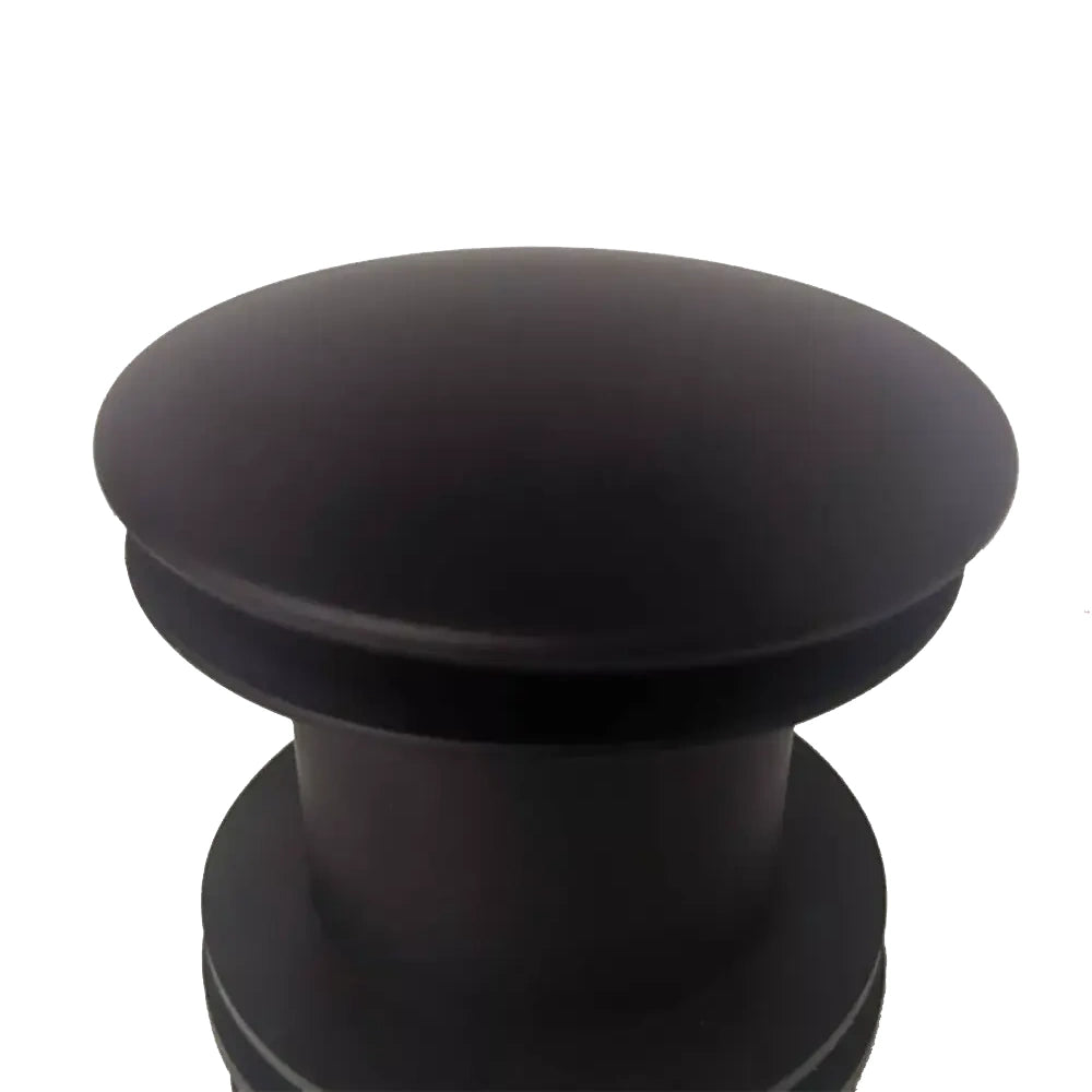 Quality Unslotted Black Click Clack Basin Waste Brass Sink Pop Up Plug