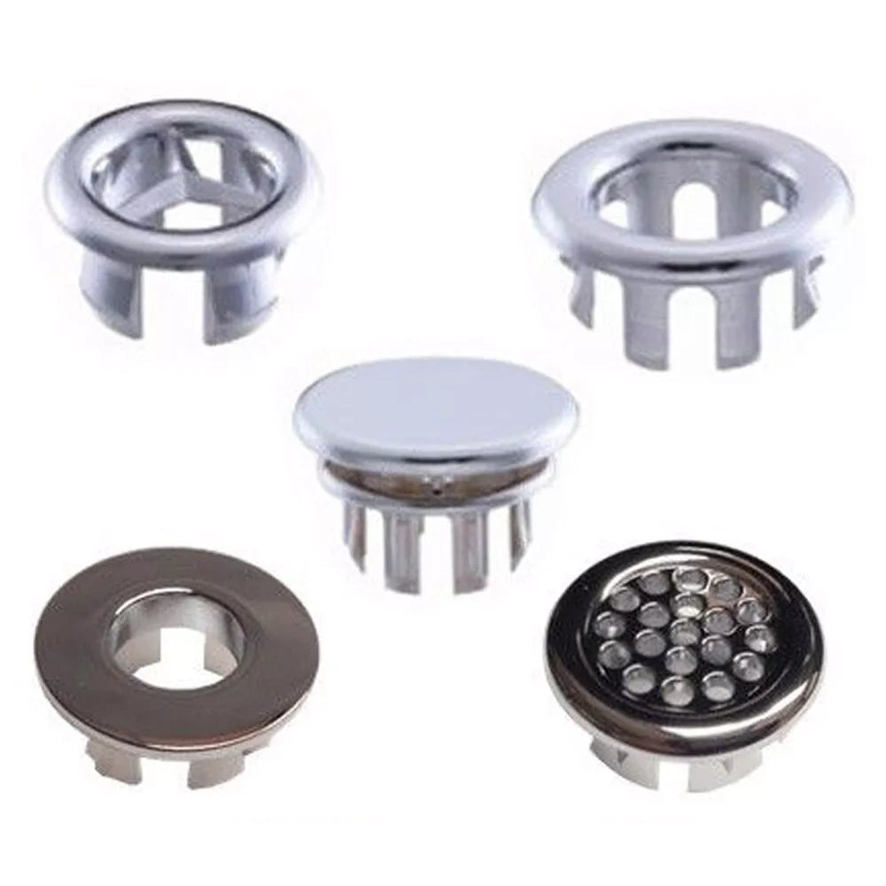 Chrome Basin Overflow Replacement Insert Covers