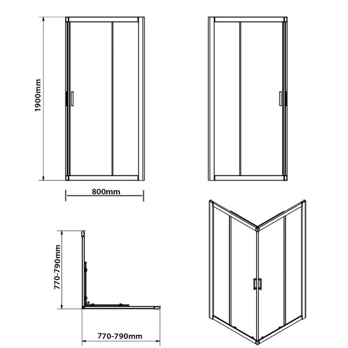 Merlyn Vivid Boost Corner Entry Shower Enclosure