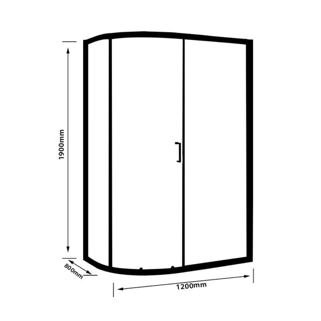 Merlyn Vivid Boost 1 Door Offset Quadrant Enclosure