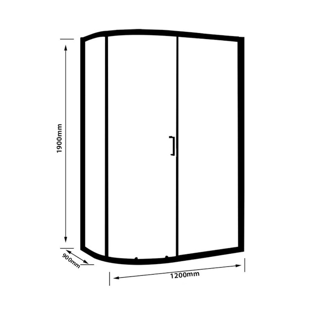 Merlyn Vivid Boost 1 Door Offset Quadrant Enclosure