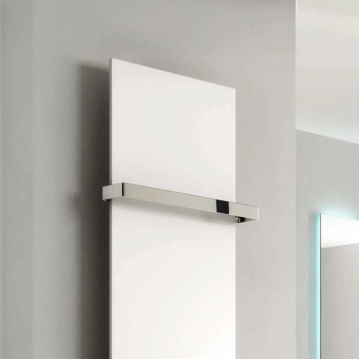 Reina Slimline Chrome Towel Bar Steel Designer Radiator