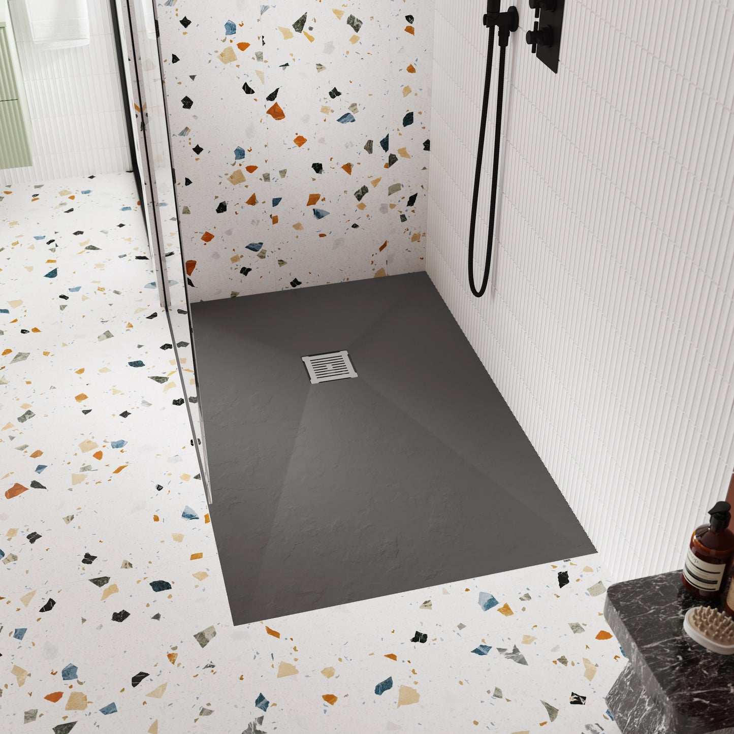 Nuie Slate Square & Rectangle Slimline Shower Tray