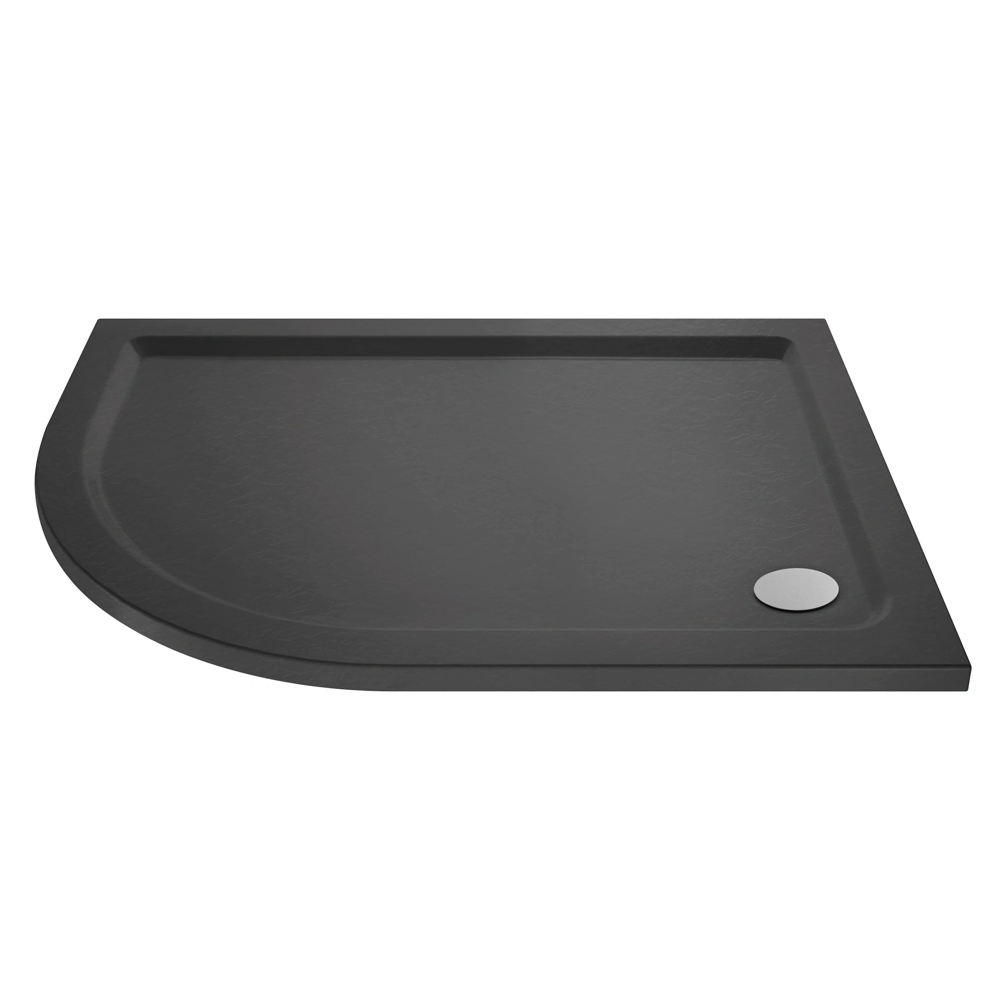 Nuie Slate Grey Offset Quadrant Slimline Shower Tray