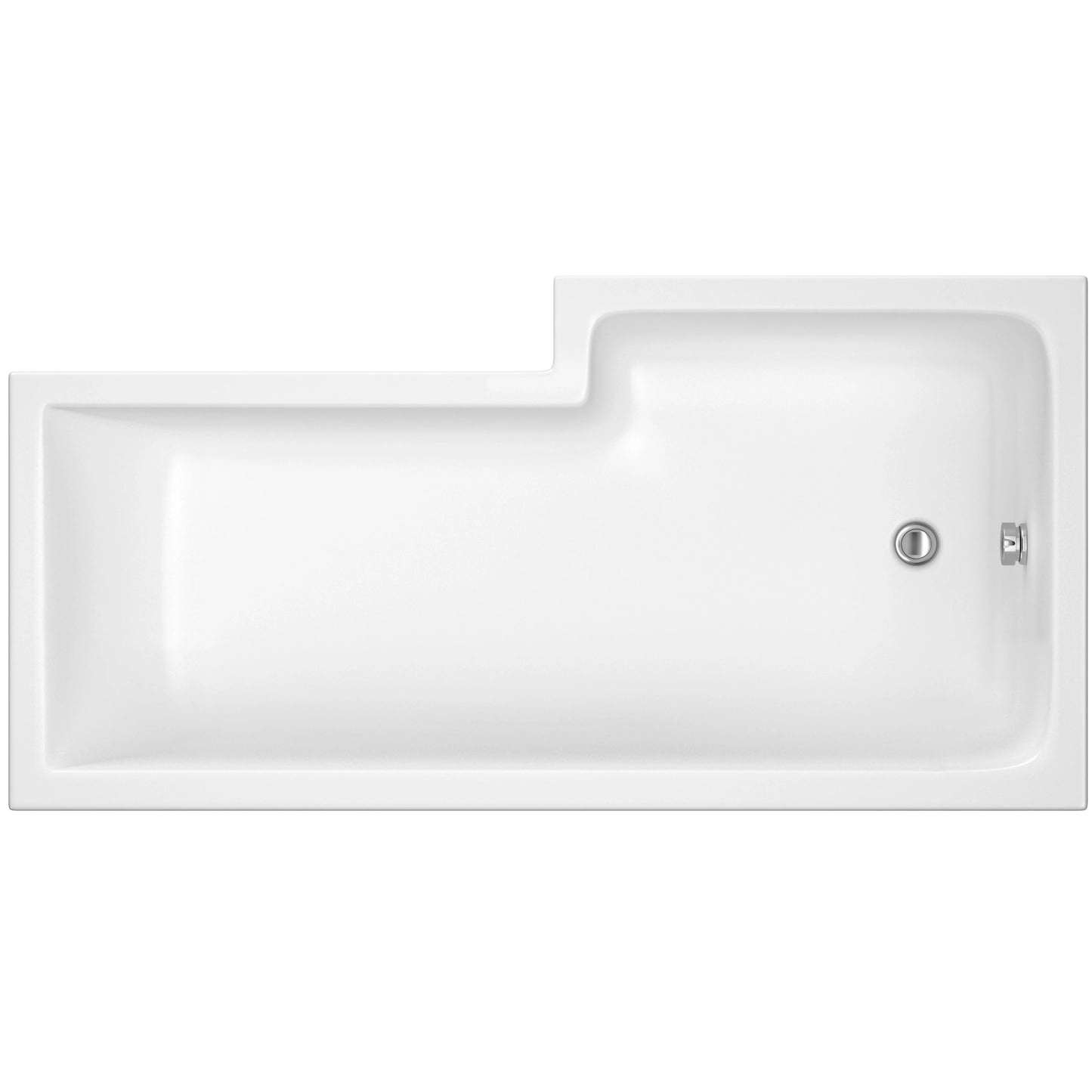 Nuie Square L Shaped Shower Bath