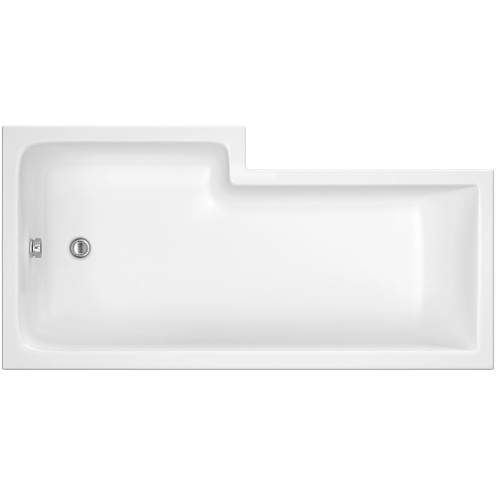Nuie Square L Shaped Shower Bath